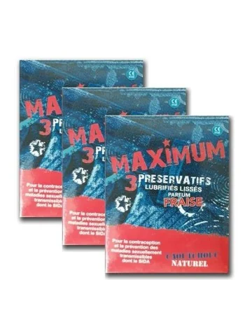 MAXIMUM PRESERVATIF FRAISE