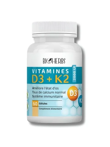 BIOHERBS - VITAMINE D3 + K2...