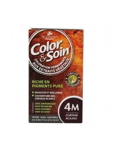 color soin chatain acajou...